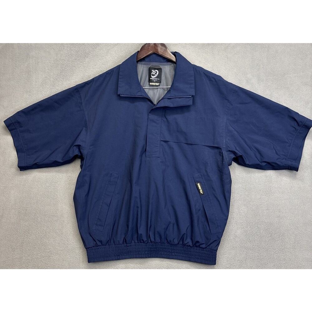 Zero Restriction Men's Traveler Gore-Tex S/S Golf Wind Jacket Blue • Medium